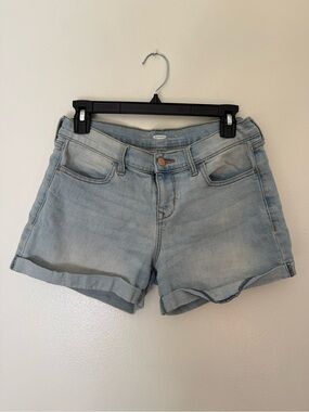 Light Wash Denim Roll Cuff Women's Shorts Size 4